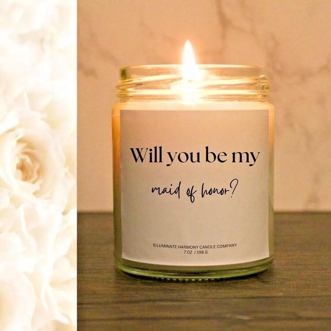 Will You Be My Maid Of Honor Candle | Maid Of Honor Gift | Maid Of Honor