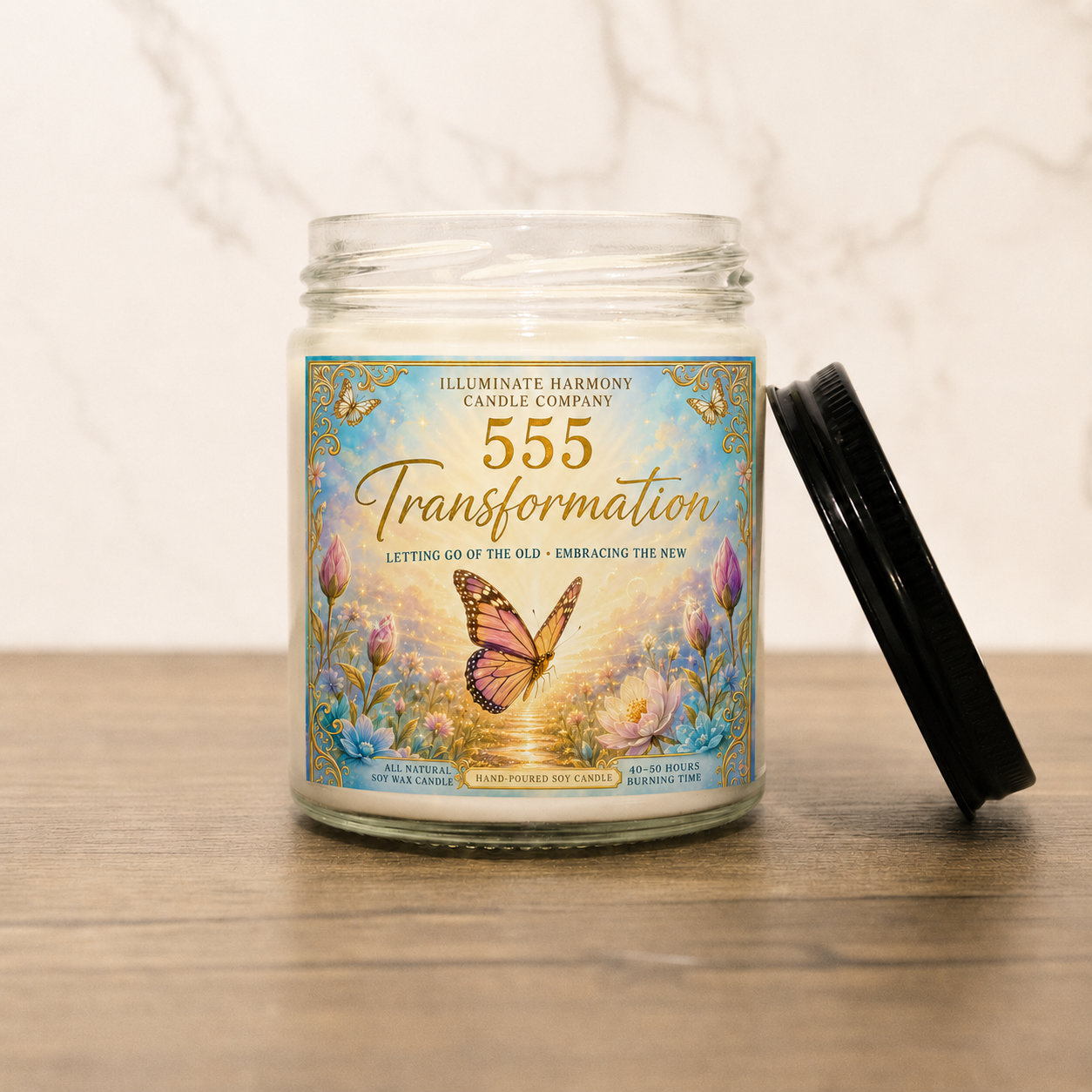 555 Angel Number Candle |Law of Attraction | Repeating Numbers Candle | - Image 2