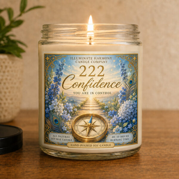 222 Angel Number Candle |Law of Attraction | Repeating Numbers Candle |