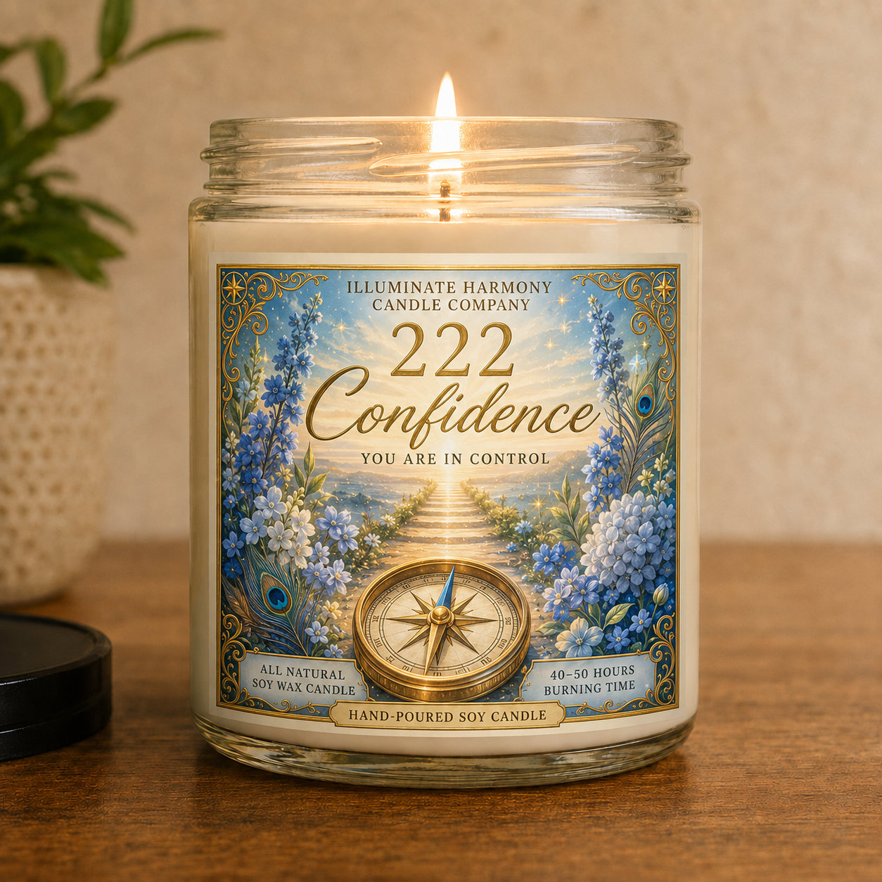 222 Angel Number Candle |Law of Attraction | Repeating Numbers Candle |
