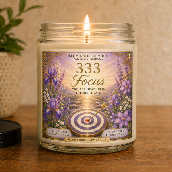 333 Angel Number Candle |Law of Attraction | Repeating Numbers Candle |