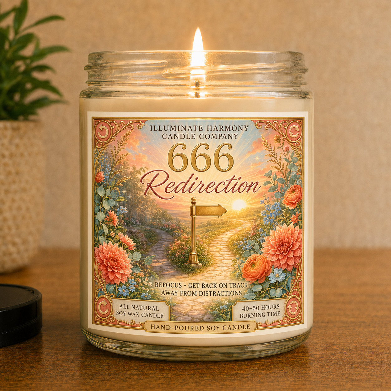666 Angel Number Candle |Law of Attraction | Repeating Numbers Candle |