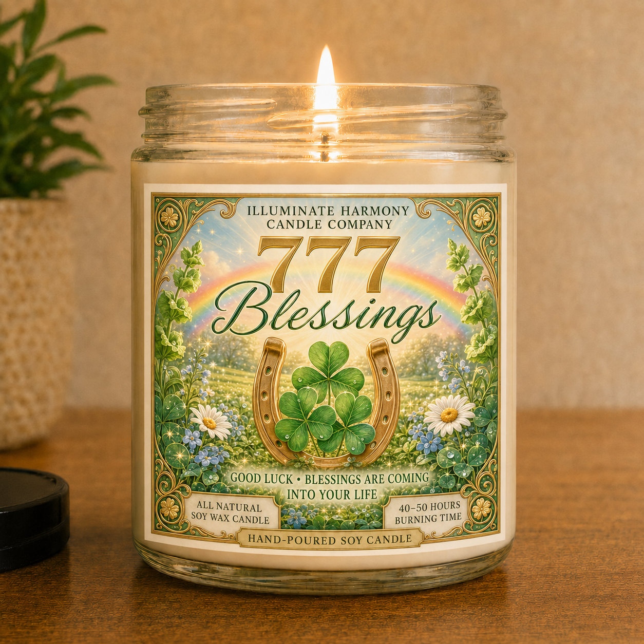 777 Angel Number Candle |Law of Attraction | Repeating Numbers Candle |