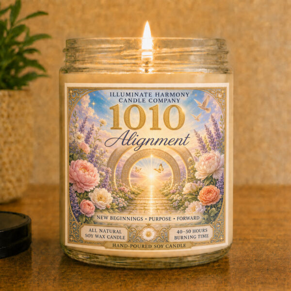 1010 Angel Number Candle: Alignment, New Beginnings, Law of Attraction