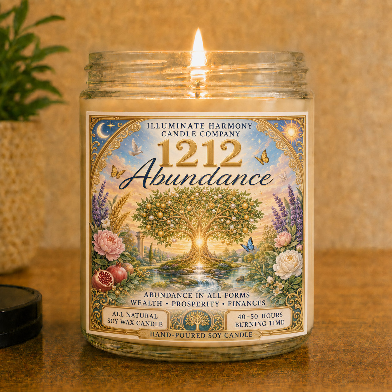 1212 Angel Number Candle |Law of Attraction | Repeating Numbers Candle |