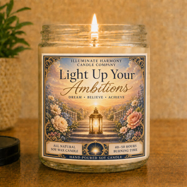Light Up Your Ambitions Candle | Motivational Gift |Encouraging Inspirational