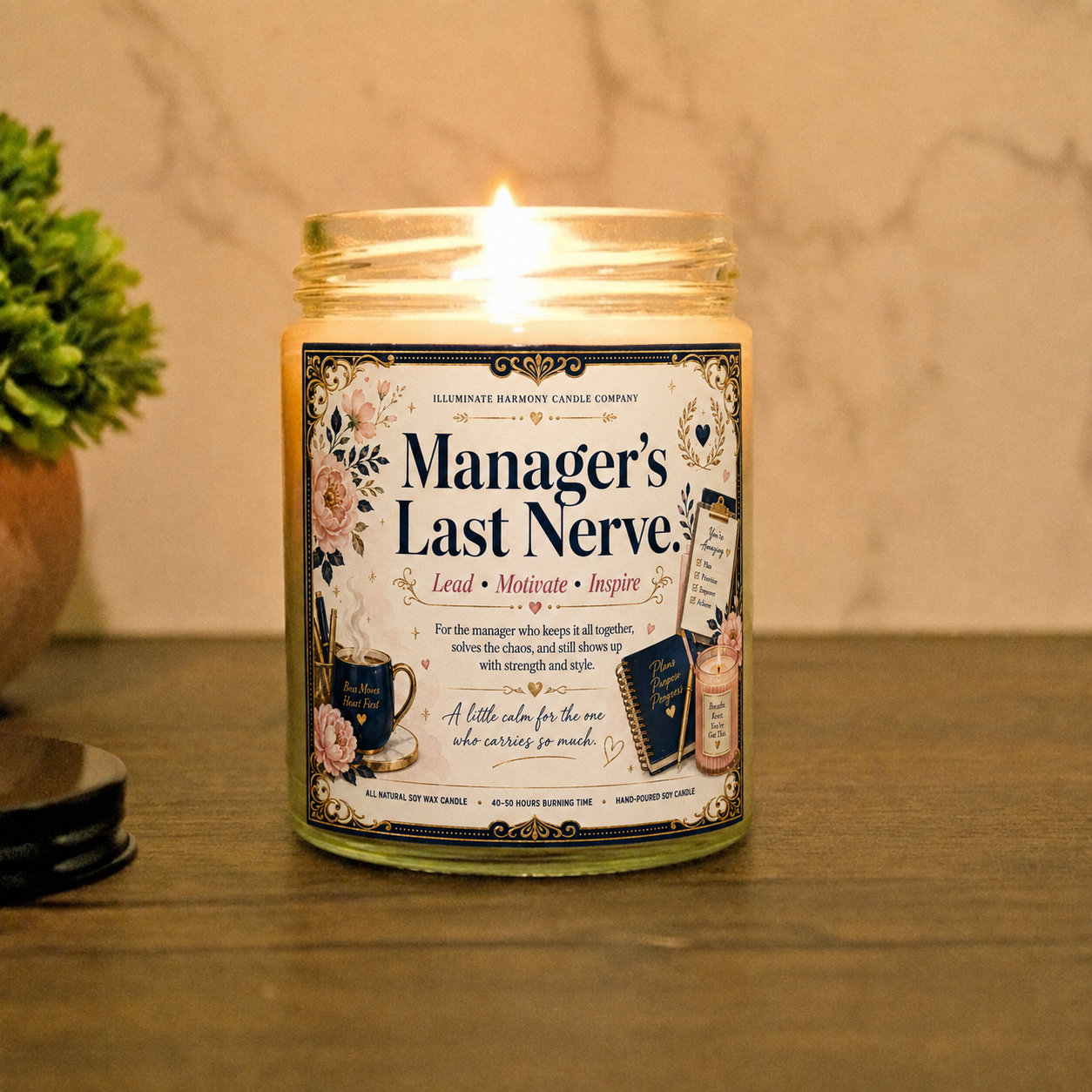 Manager's Last Nerve Candle |Funny Candles |Personalized Candle Gift |Last
