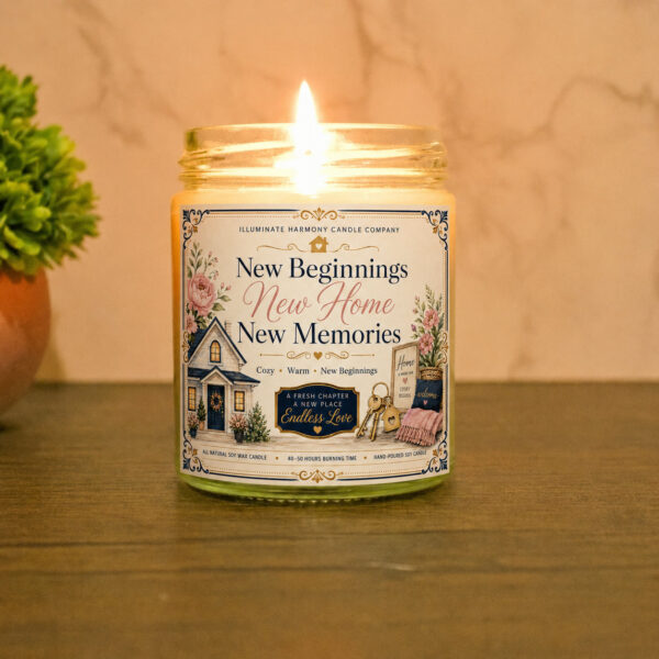 New Beginnings New Home New Memories Candle | House Warming Gift | House