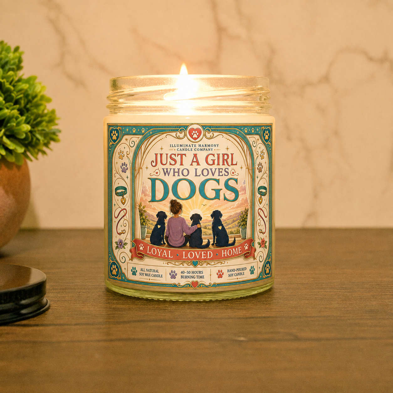 Just A Girl Who Loves Dogs Candle | Best Dog Lover Gift | Unique Dog Present |