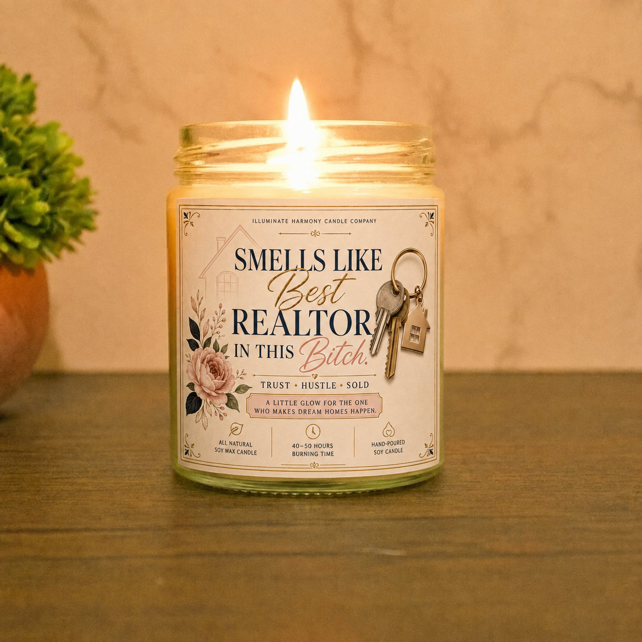Smells Like Best Realtor In This Bitch Candle | Realtor Gift | Gift for Realtor