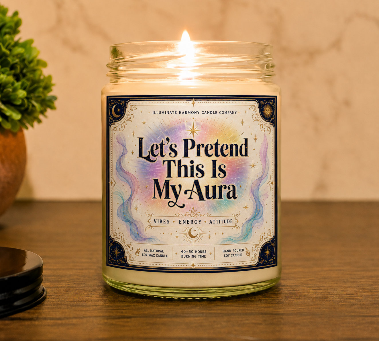 Let’s Pretend This Is My Aura Candle | Funny Mom Gift | Funny Gift For Dad |