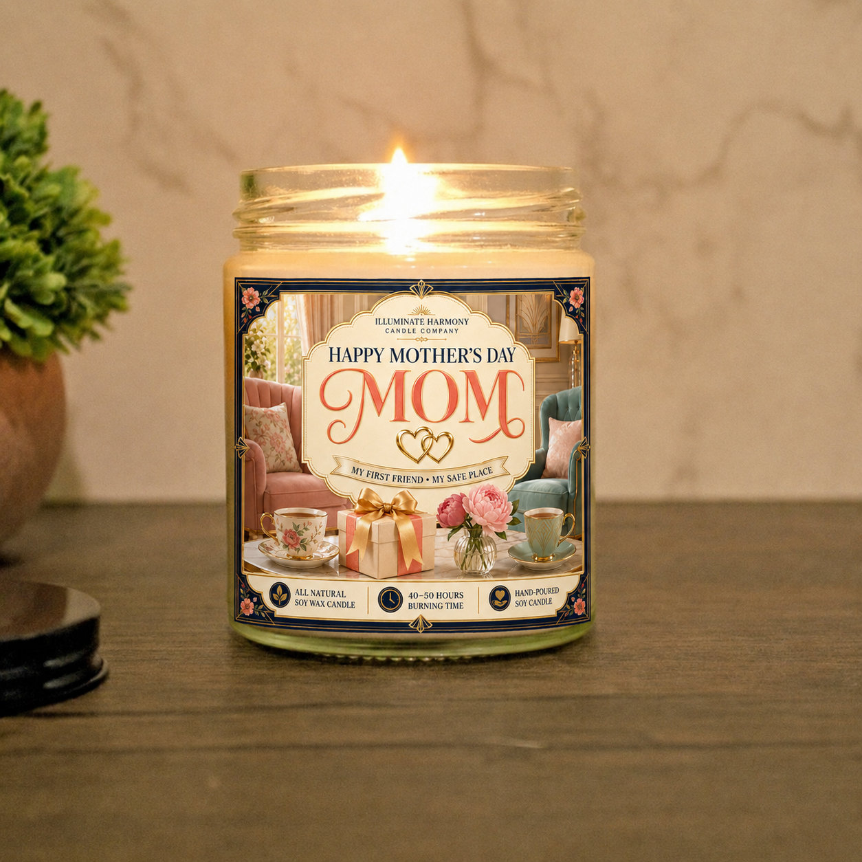 Happy Mother’s Day Mom Candle | Special Mom Gift | Scented Love And