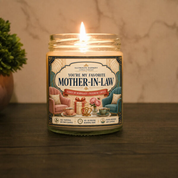 You're My Favorite Mother-In-Law Candle | Funny Candles | Personalized Candle
