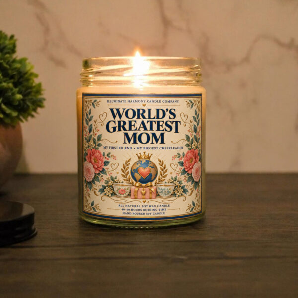World’s Greatest Mom Candle | Mom Birthday Gift | Mother’s Day Gift For Mom |