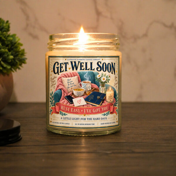Get Well Soon Candle | Sick Patient Get Well Soon Gift | Hospital Get Well Gift