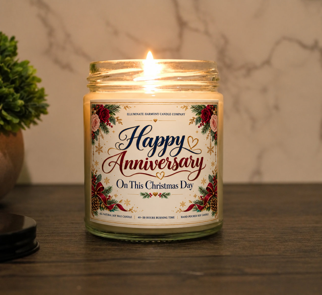 Anniversary Candle | Romance Candles | Anniversary On Christmas Day Gift |