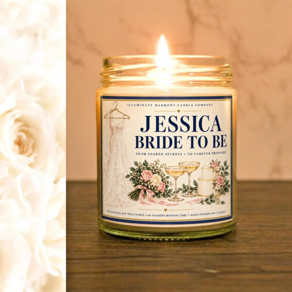 Personalized Bride To Be Candle | Bridal Shower Gift | Engaged Bride To Be Gift