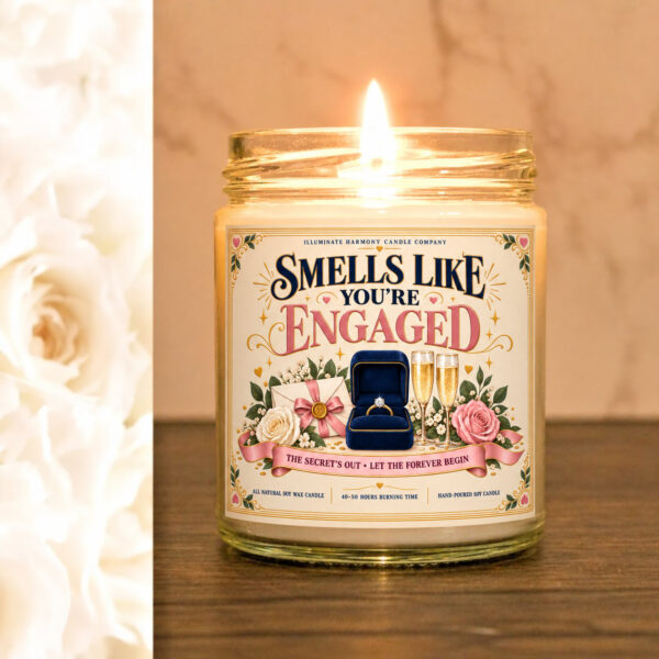 Smells Like You're Engaged Candle | Wedding Gift | Best Friend Engagement Candle