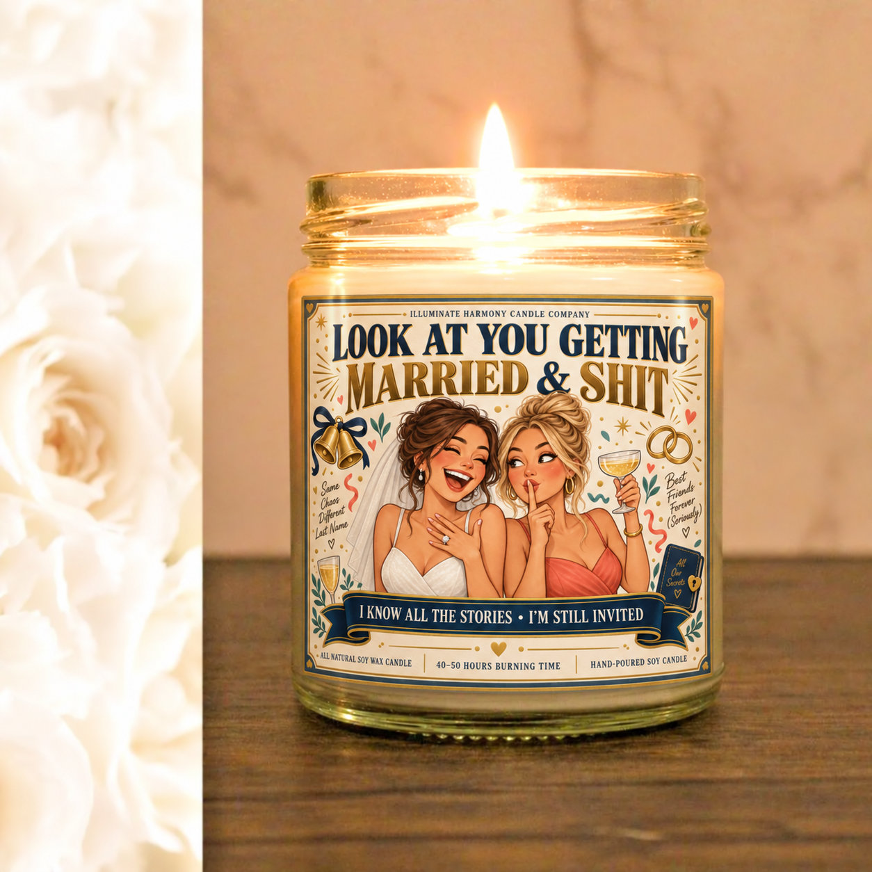 Look At You Getting Married And Sh*t Candle | Engaged Gift Idea | Bride To Be