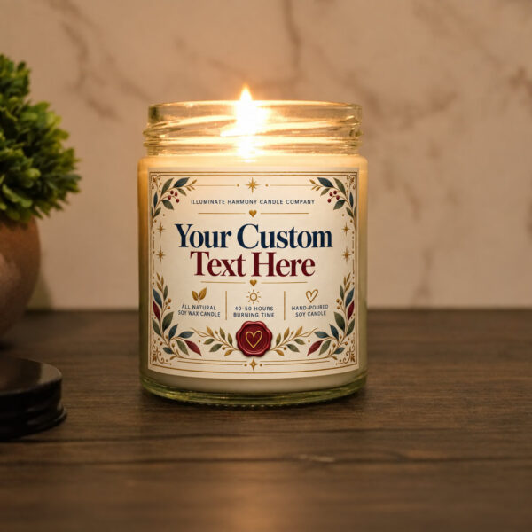 Custom Text Candle| Best Friend Gift| Personalized Candle Gift | Blank Candle |