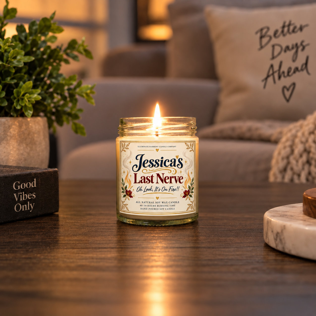 Jessica's Last Nerve Personalized Candle Gift