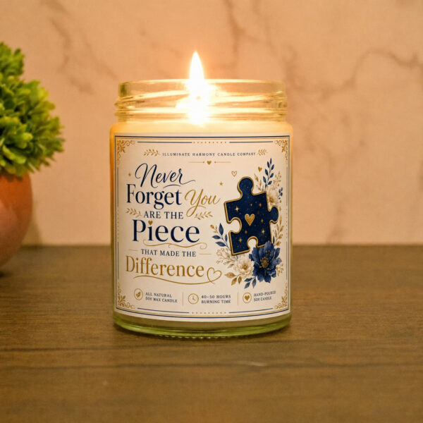 Never Forget You Are The Piece That Made The Difference Candle | Bday Gift For