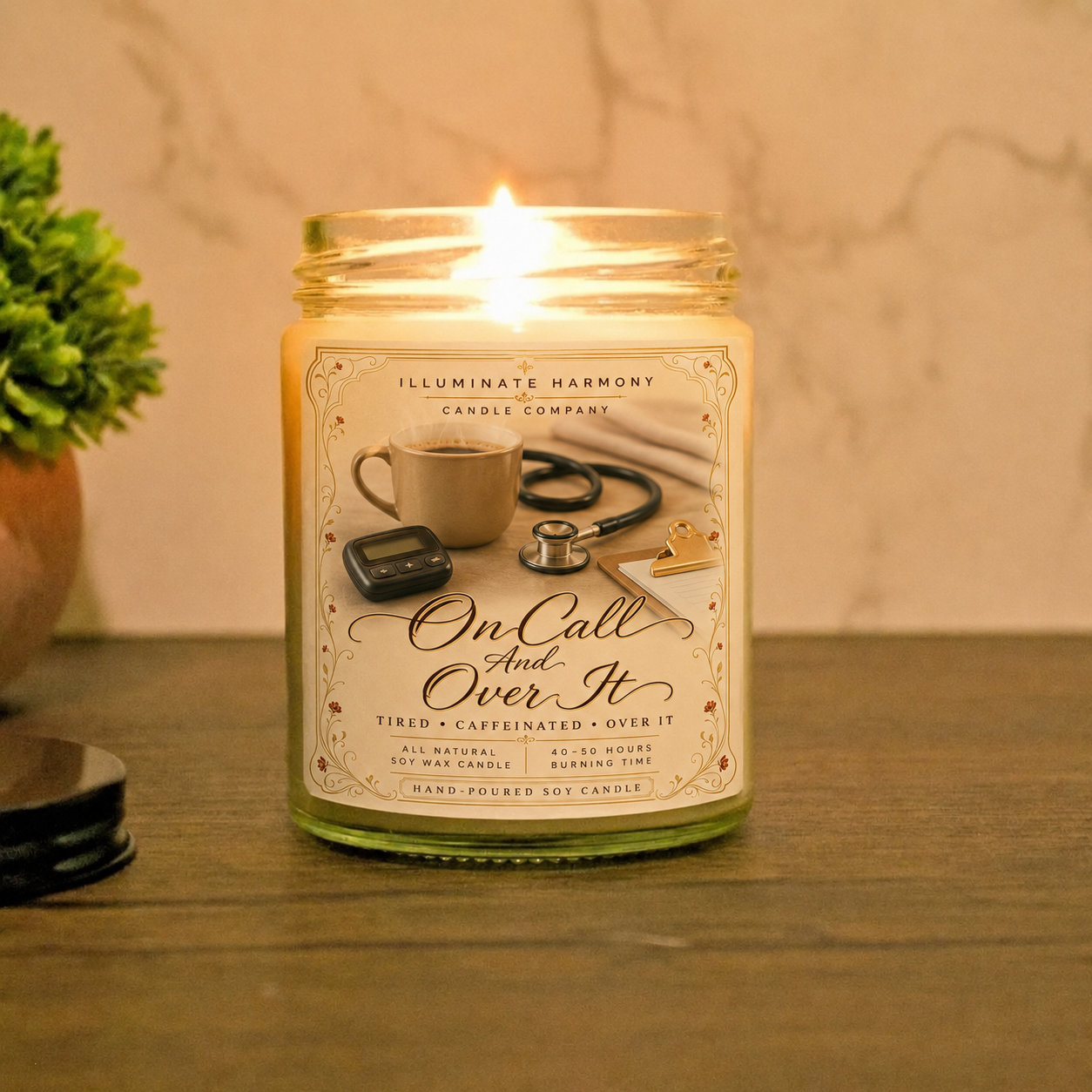 On Call And Over It Candle | Gift For Nurse | Healthcare Worker Gift | Nurse