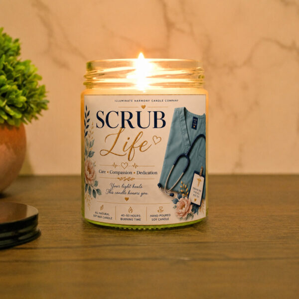 Scrub Life Candle | Gift For Nurse | Healthcare Workers Gift | Nursing Staff