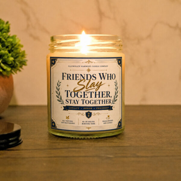 Friends Who Slay Together Stay Together Candle | Friendship Gifts For Best