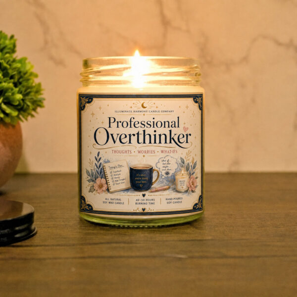 Professional Overthinker Candle | Funny Gift For Overthinkers | Best Friend