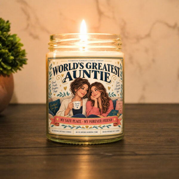 World's Greatest Auntie Candle | Best Auntie Present Ideas | Favorite Aunt Gift