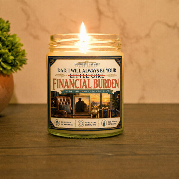 Dad, I Will Always Be Your Little Girl AKA Your Financial Burden Candle For Dad