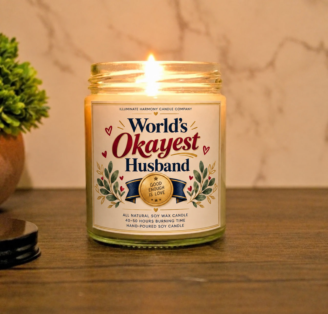 World's Okayest Husband Candle | Anniversaries Gift ideas | Funny Gift For