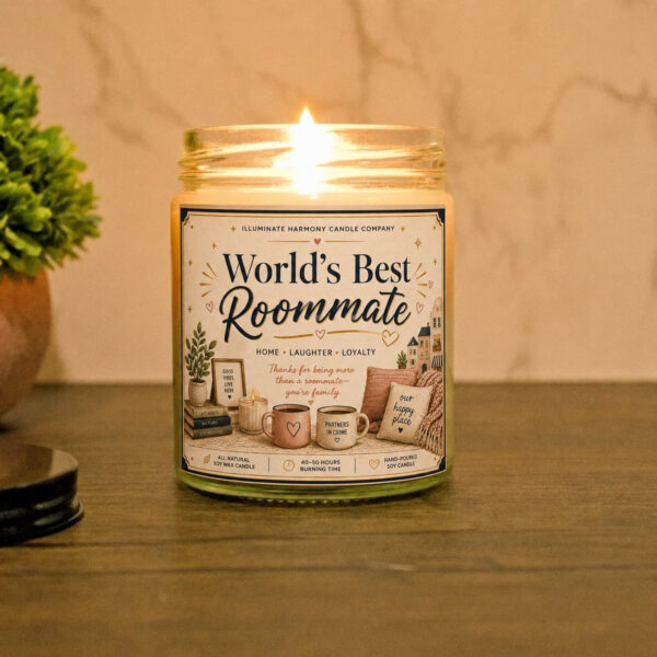 World's Best Roommate Candle | Roommate Gift Ideas | Roommate Birthday Present