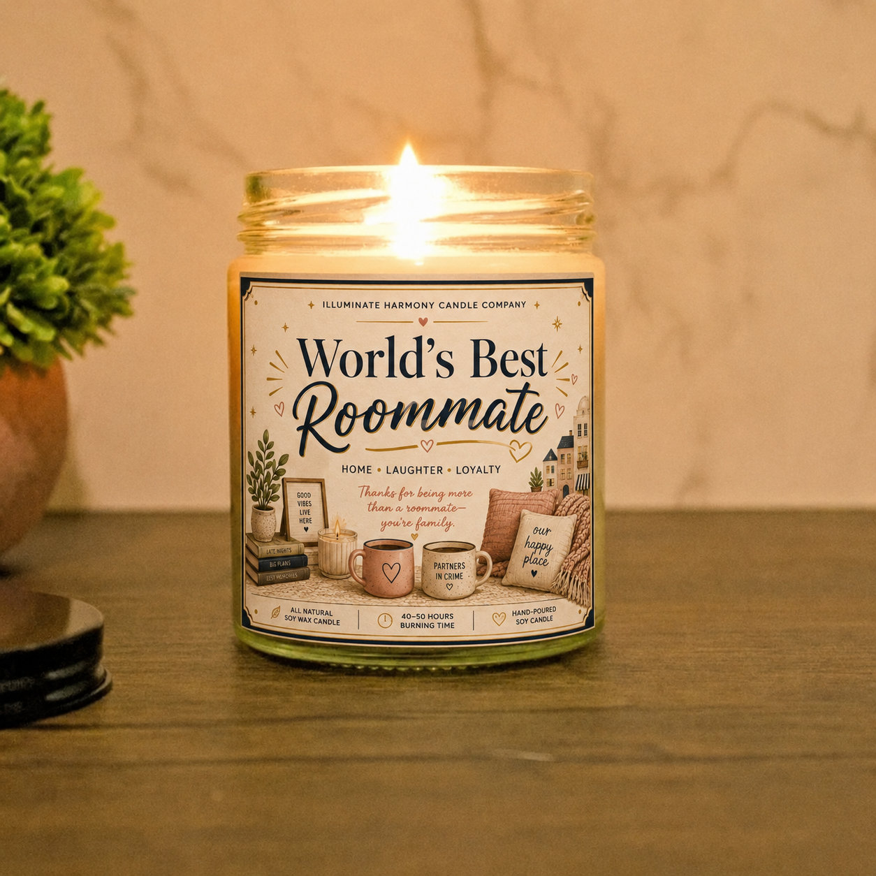 World's Best Roommate Candle | Roommate Gift Ideas | Roommate Birthday Present