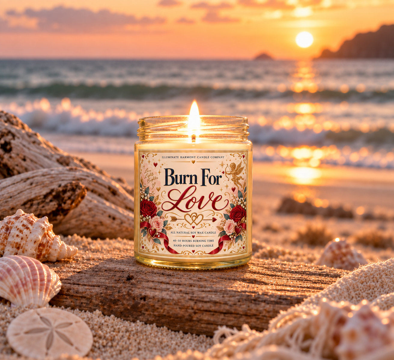 Burn For Love Candle | Dating Anniversaries Gift ideas | Gift Suggestions For - Image 2