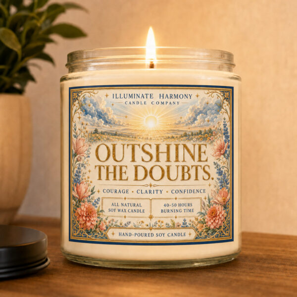 Outshine The Doubts Candle | Motivational Gift | Inspirational Gift | Gift For