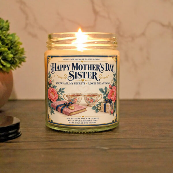 Happy Mother's Day Sister Candle |Best Sister Mother's Day Gift |Special Sister