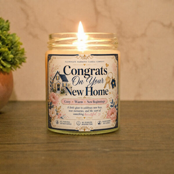 Congrats on Your New Home Candle | First Time Home Buyer Gift | Housewarming
