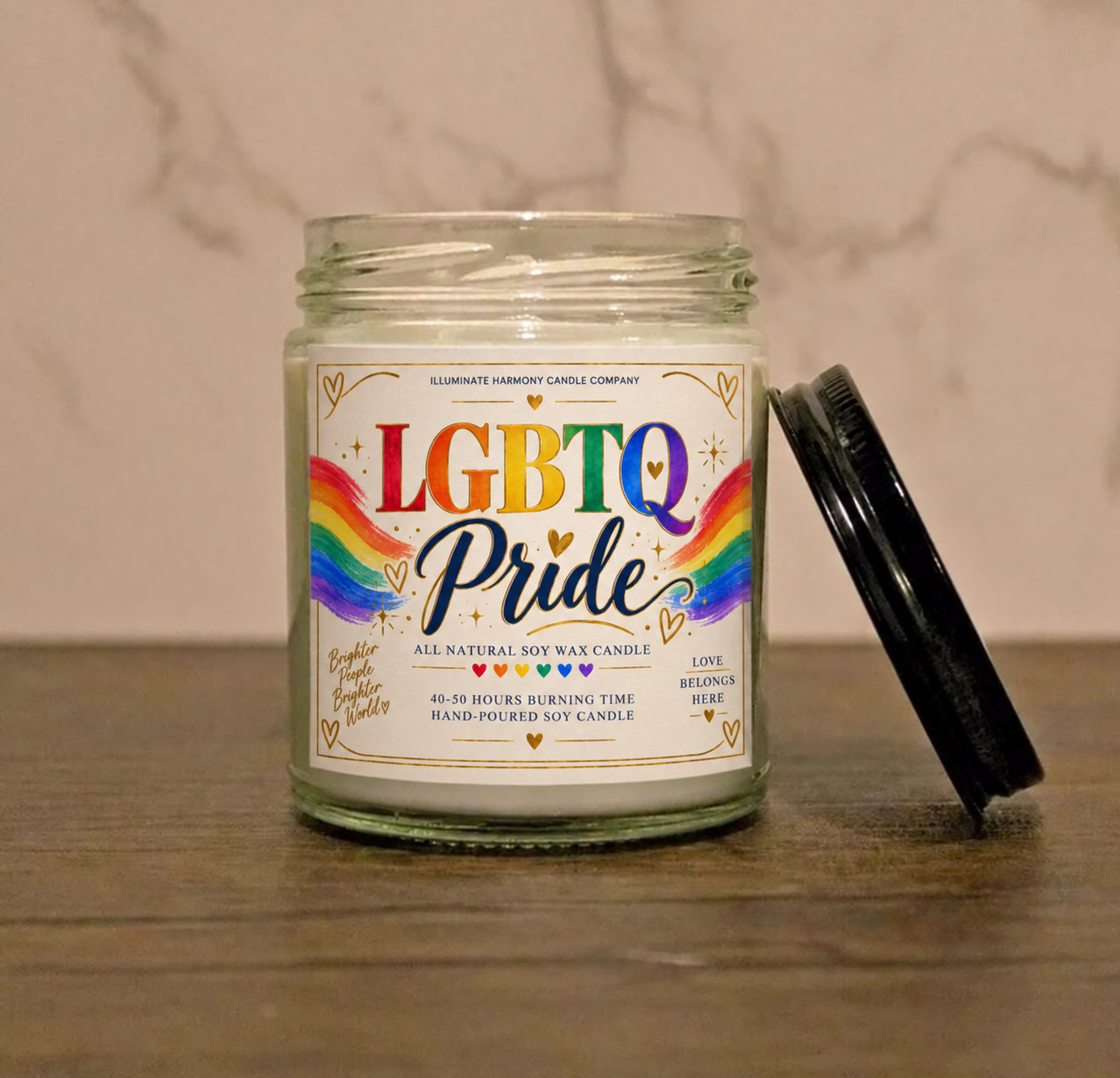 LGBTQ Pride Candle Pride Candle Gift Lesbian Gay Bi Trans Queer Pride Gift |