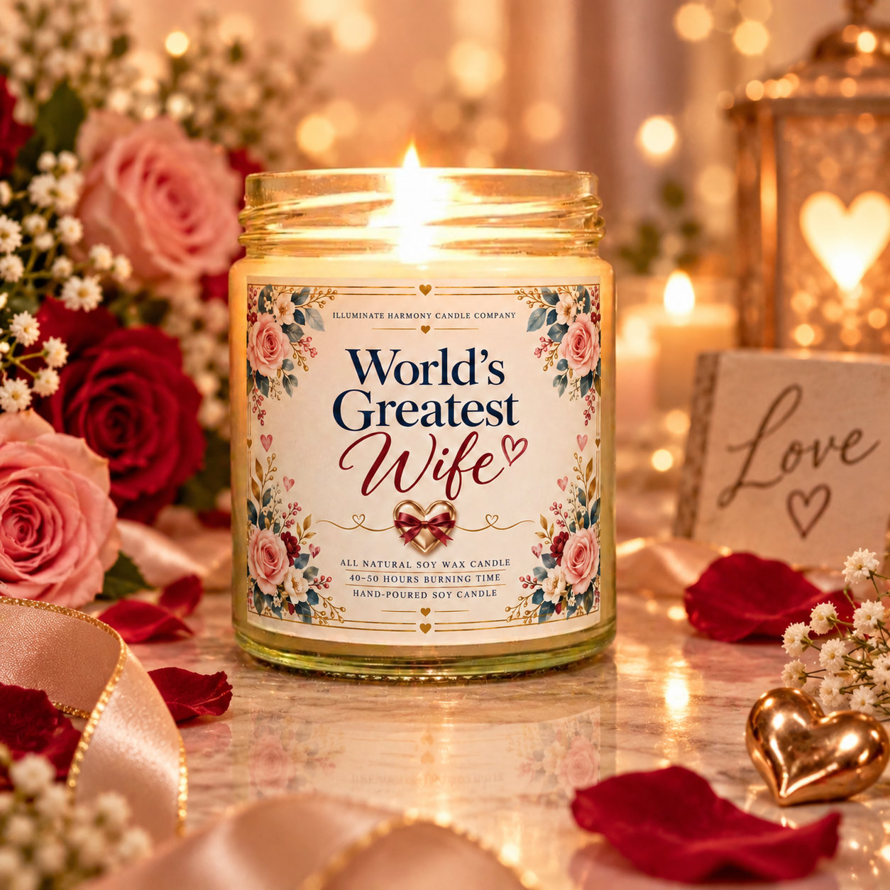 World's Greatest Wife Candle | Wife Birthday Gift | Anniversary Present | Newly - Image 2