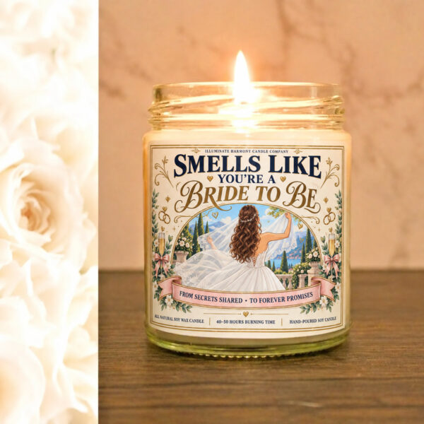 Smells Like You're A Bride To Be Candle | Wedding Bride To Be Candle Gift Idea