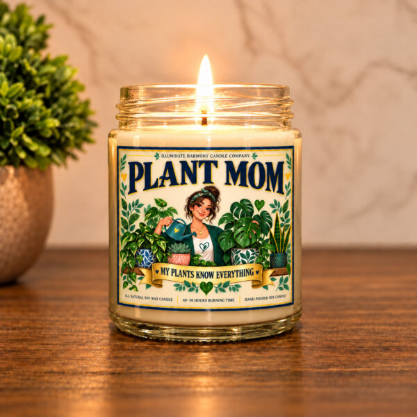 Plant Mom Candle | Cool Gift For Plant Lovers | Plant Lover Gift | Gardener