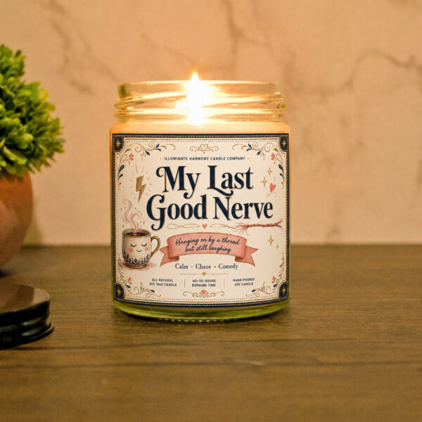 My Last Good Nerve Candle | Funny Gift For Mom | Funny Gift For Dad | Friend
