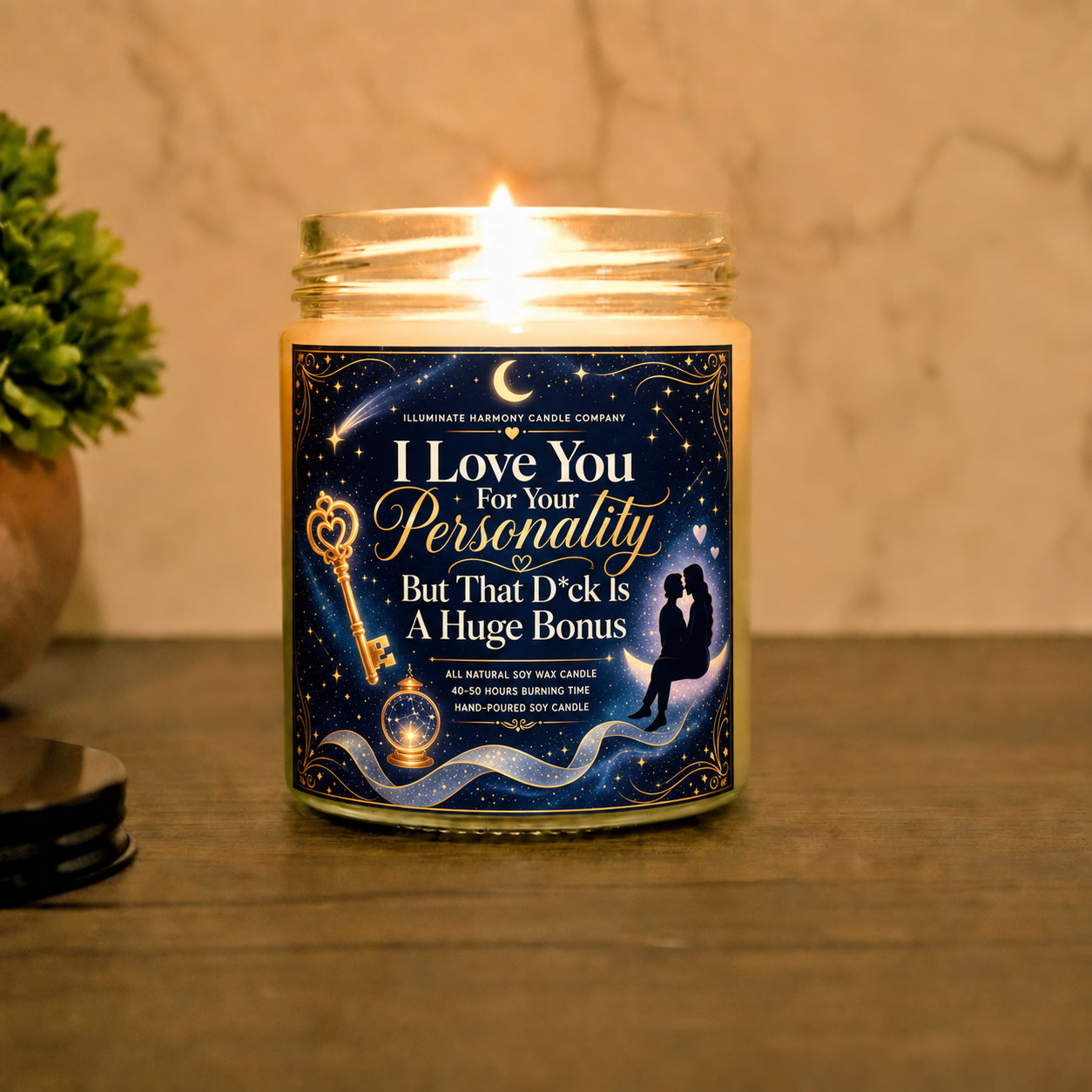 I Love You For Your Personality But That D*ck Is A Huge Bonus | Funny Candle