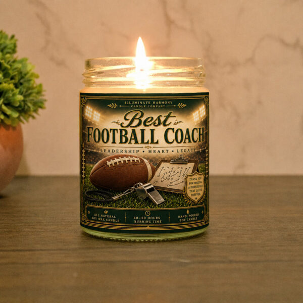 Best Football Coach Candle | Football Coach Gift idea | Present For A Football
