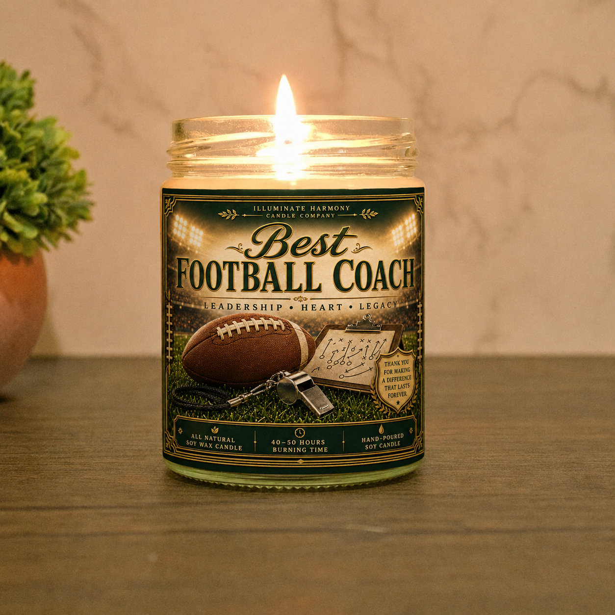 Best Football Coach Candle | Football Coach Gift idea | Present For A Football