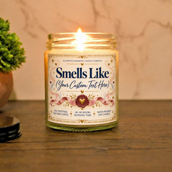 Custom Text Smells Like Candle | Personalized Scented Soy Candle | Choose Your