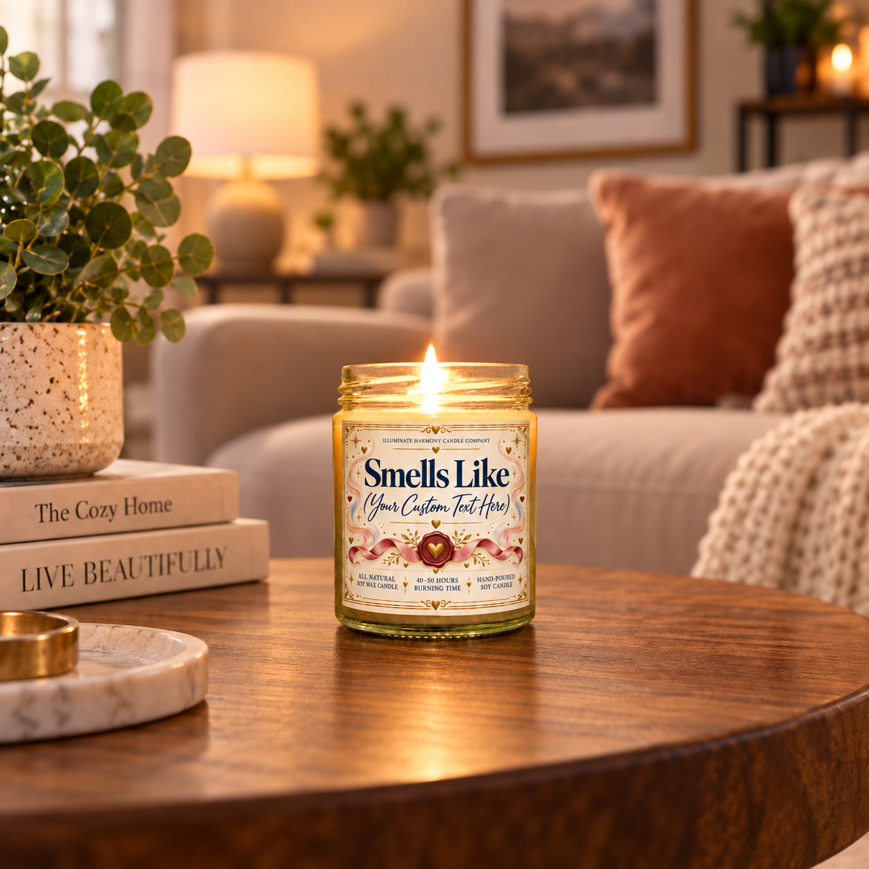 Custom Text Smells Like Candle | Personalized Scented Soy Candle | Choose Your - Image 2