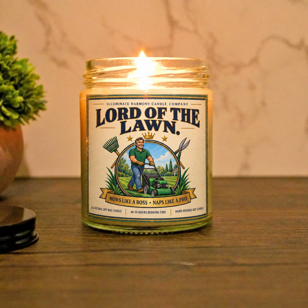Lord Of The Lawn Candle Father's Day Gift ideas Funny Birthday Gift For Dad